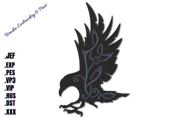 Celtic Swirl Crow Machine Embroidery Review