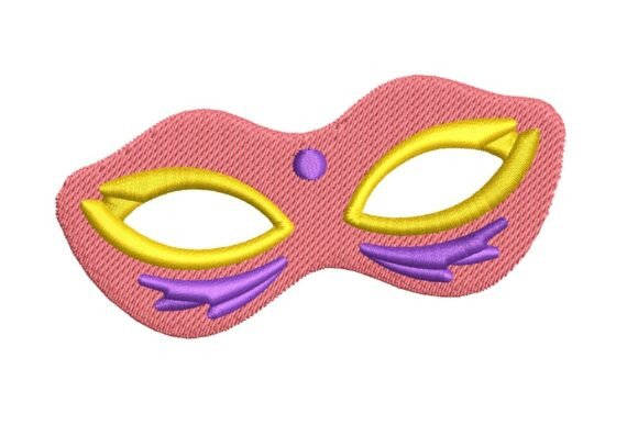 Colorful Masquerade Mask Embroidery Design Review