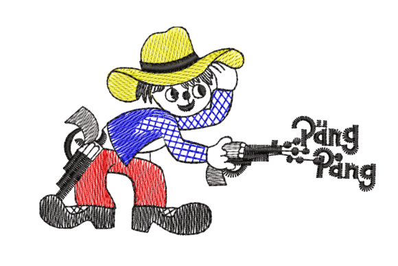 Cowboy Embroidery Design Review for Etsy