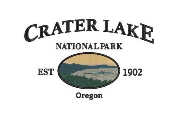 Crater Lake National Park Embroidery