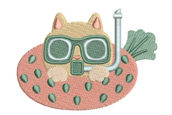 Cute Scuba Diving Cat in Floatie Embroidery Design Review