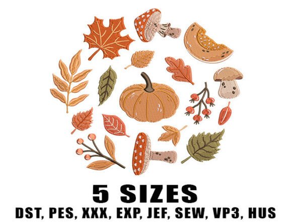 Fall Autumn Embroidery Design Review