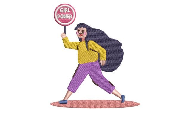 Girl Power Protestor Embroidery Design Review