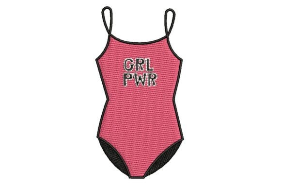 GRL PWR Swimsuit Embroidery Design Review