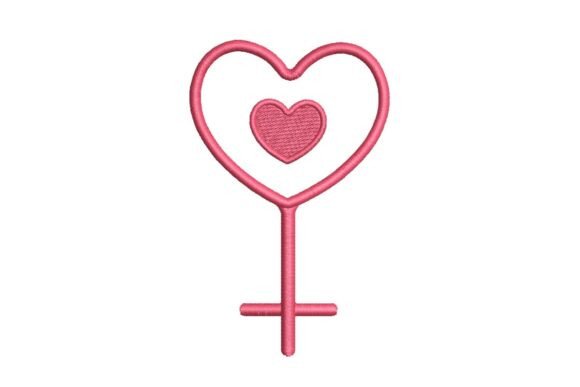 Heart-Shaped Female Symbol Embroidery Design Review