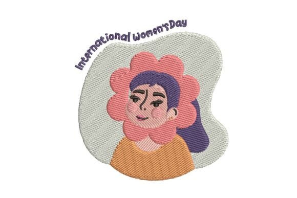 International Women s Day Floral Portrait Embroidery Design Review