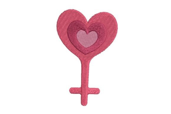 Layered Heart Female Symbol Embroidery Design Review