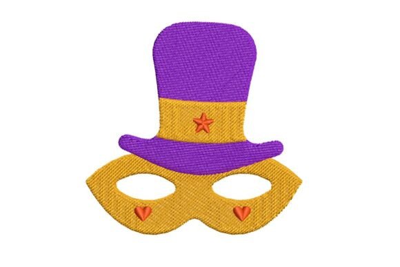 Mardi Gras Top Hat Mask Embroidery Design Review