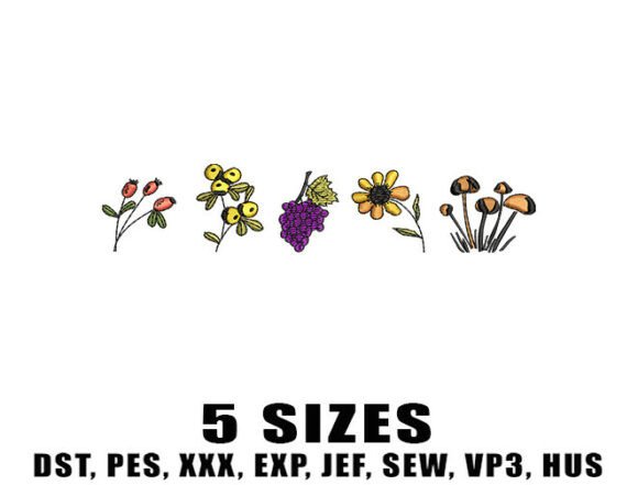 Nature Harvest Embroidery Designs for Seasonal Selling