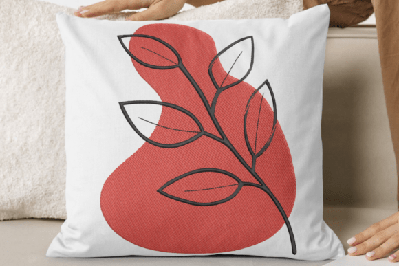 Red Leaf Line Art Embroidery Design Review
